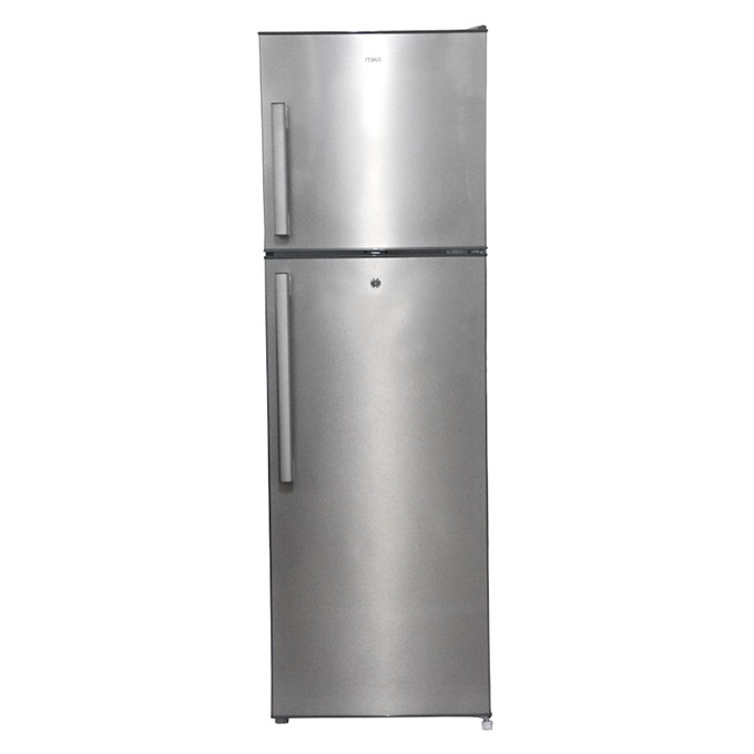 MIKA No Frost Refrigerator, 251L, Double Door, Brush Stainless Steel