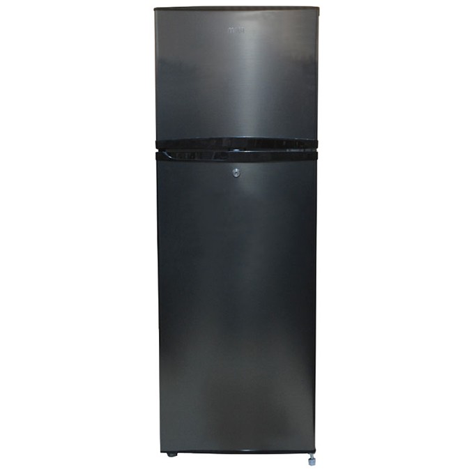 MIKA Refrigerator, 200L, Direct Cool, Double Door, Dark Matt Stainless Steel