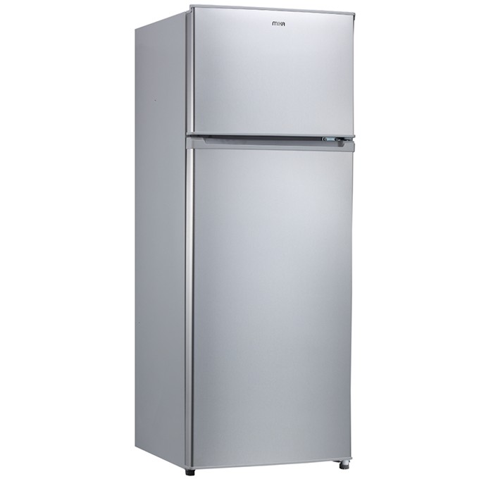 MIKA Refrigerator, 201L, Direct Cool, Double Door, Stainless Steel