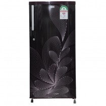 MIKA Refrigerator, 190L, Direct Cool, Single Door, Red Ornate
