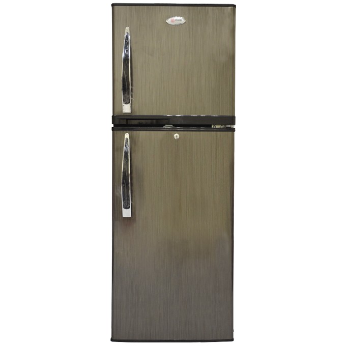MIKA Refrigerator, 168L, Direct Cool, Double Door, Black Brush