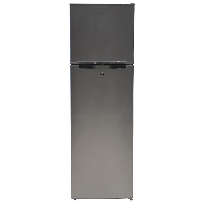 MIKA Refrigerator, 168L, Direct Cool, Double Door, Silver Brush