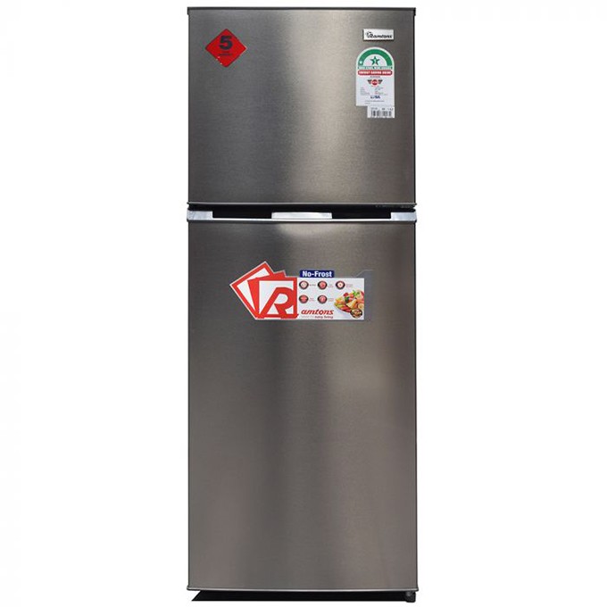 Ramtons 225L Double Door No Frost Fridge, Silver- RF/142