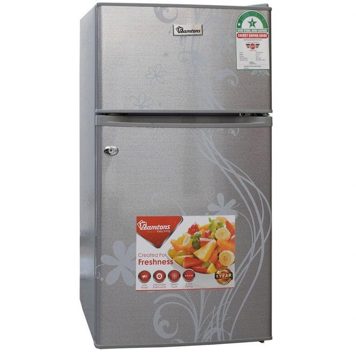 Ramtons 90L Double Door Direct Cool Fridge, Silver- RF/222