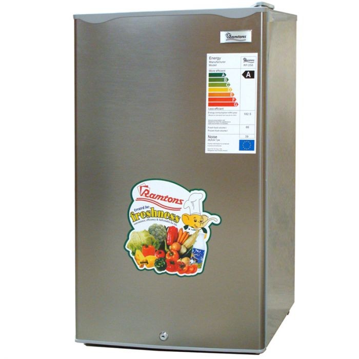 Ramtons 90L Single Door Fridge, Titan Silver - RF/256