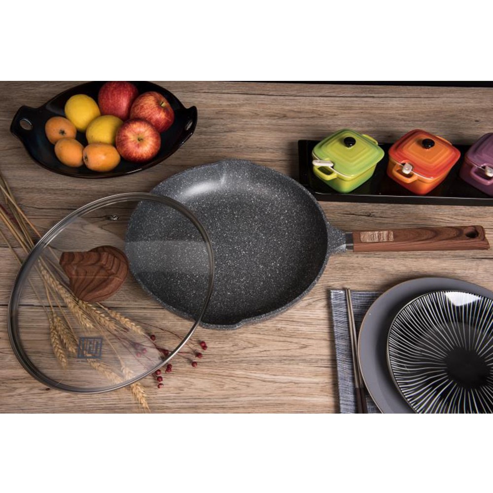 Generic Granite Frying Pan 28cm with lid