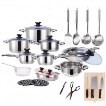 Generic 30 Pcs Stainless Steel Non-Stick Cookware Set