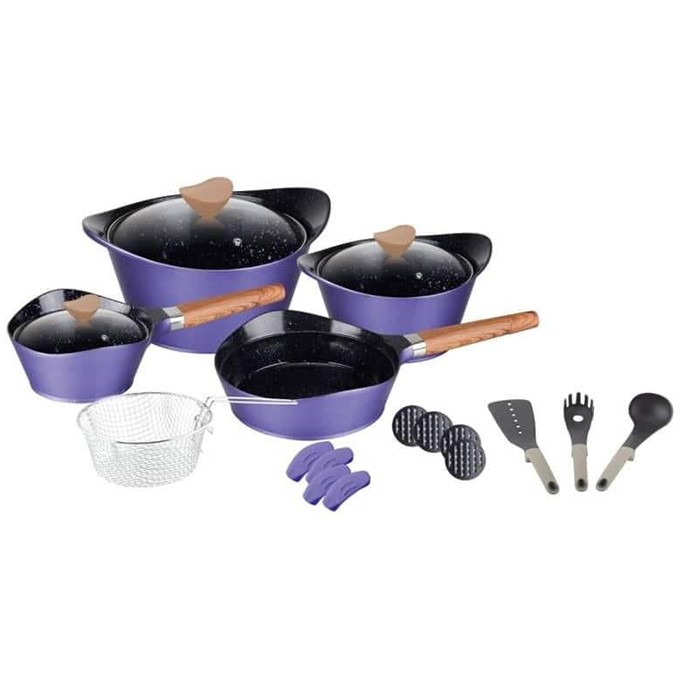 Generic 19 pcs nonstick granite coating cookware