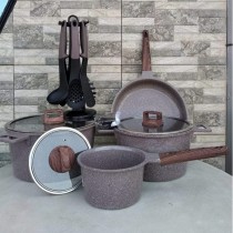 Generic 16pcs ceramic granite Cookware set