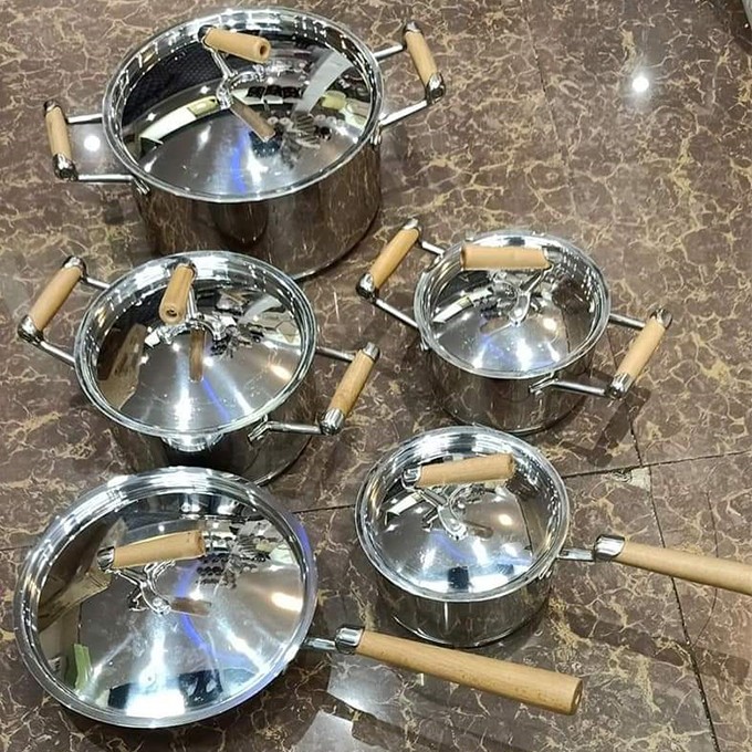 Signature 10 Set Non-stick Aluminium Stainless Steel Cookware- Sufuria