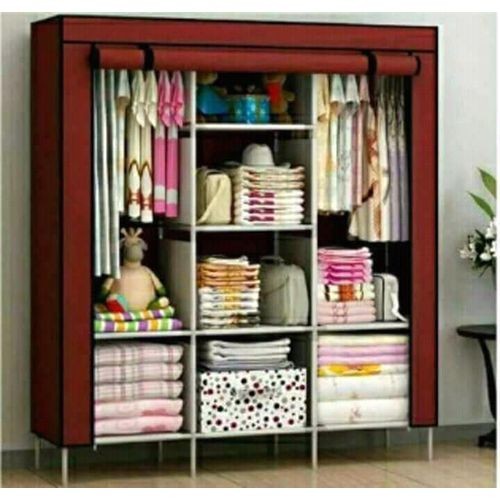 Generic Portable Wardrobe - 3 Columns -wooden