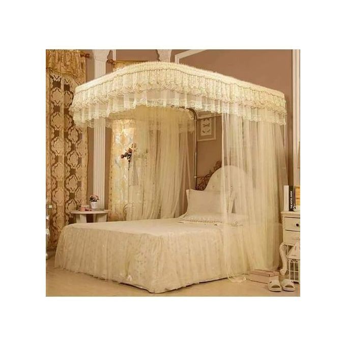 Generic The Fancy Two Mosquito Nets With Rail - Cream