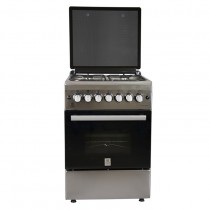 MIKA Standing Cooker, 58cm X 58cm, 4GB, Electric Oven, Half Inox
