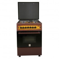 MIKA Standing Cooker, 58cm X 58cm, 3 + 1, Electric Oven, Light Brown TDF