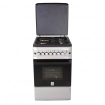 MIKA Standing Cooker, 50cm X 55cm, 3 + 1, Electric Oven, Silver