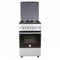 MIKA Standing Cooker, 50cm X 55cm, 4GB, Electric Oven, Silver