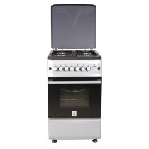 MIKA Standing Cooker, 50cm X 55cm, 4GB, Electric Oven, Silver