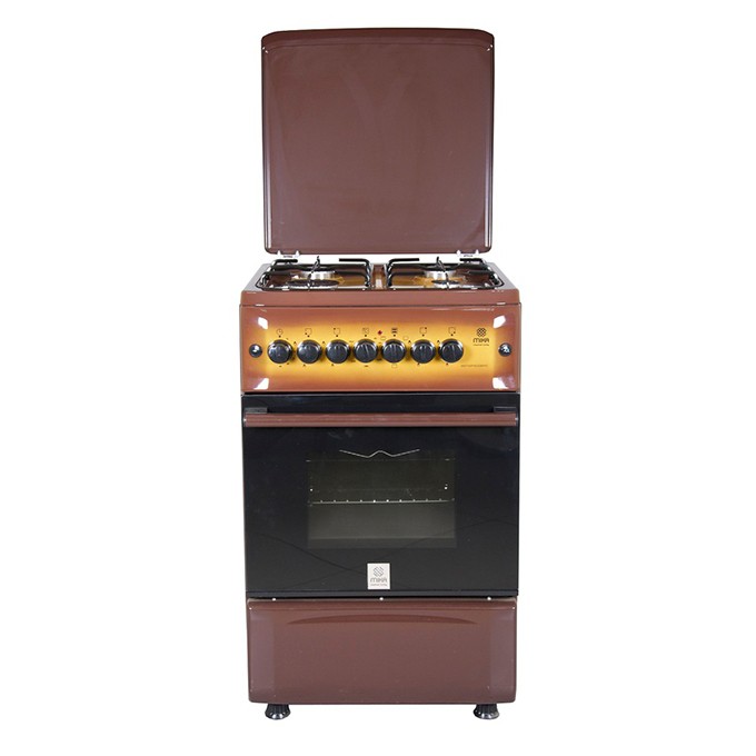 MIKA Standing Cooker, 50cm X 55cm, 4GB, Gas Oven, Light Brown TDF