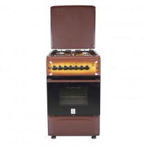 MIKA Standing Cooker, 50cm X 55cm, 4GB, Gas Oven, Light Brown TDF