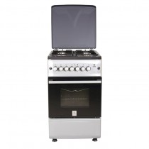 MIKA Standing Cooker, 50cm X 55cm, 4GB, Gas Oven, Metalic Silver