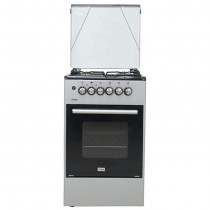 MIKA Standing Cooker, 50cm X 50cm, 3 + 1, Electric Oven, Silver