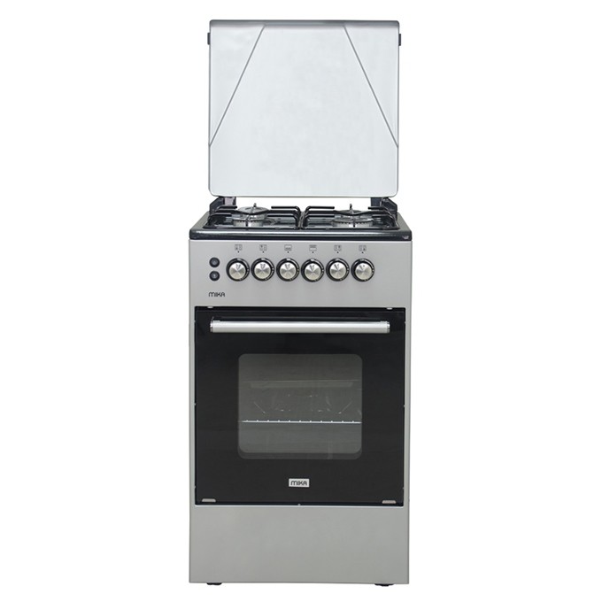 MIKA Standing Cooker, 50cm X 50cm, All Gas, Gas oven, Silver